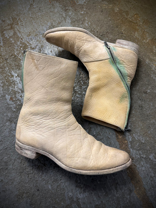 Carol Christian Poell ‘AM/2061L BIUS-PTC/1’ Object-dyed Bison Leather Tornado Zip Boots