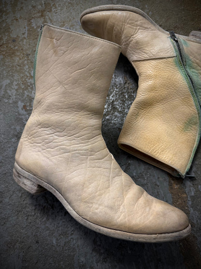 Carol Christian Poell ‘AM/2061L BIUS-PTC/1’ Object-dyed Bison Leather Tornado Zip Boots