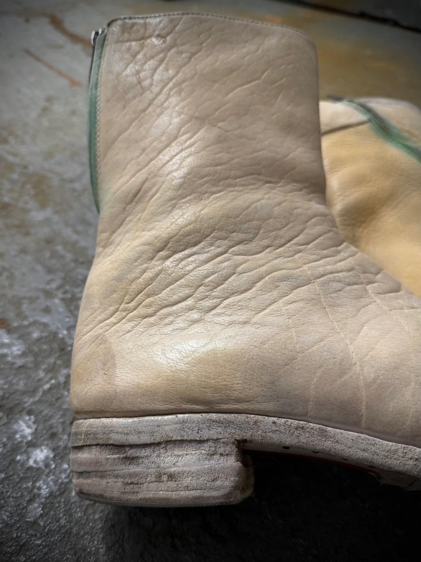 Carol Christian Poell ‘AM/2061L BIUS-PTC/1’ Object-dyed Bison Leather Tornado Zip Boots