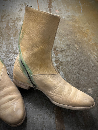 Carol Christian Poell ‘AM/2061L BIUS-PTC/1’ Object-dyed Bison Leather Tornado Zip Boots