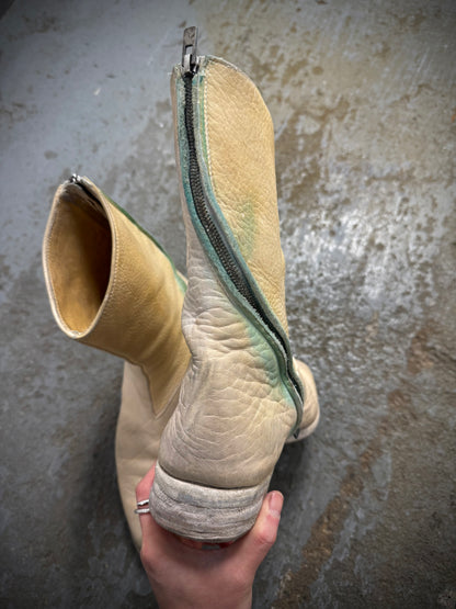 Carol Christian Poell ‘AM/2061L BIUS-PTC/1’ Object-dyed Bison Leather Tornado Zip Boots