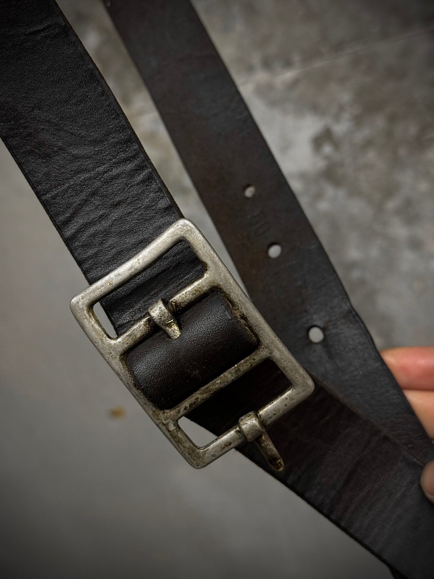 Carol Christian Poell SS05 "SAFE" Dark Brown Cow Leather Belt