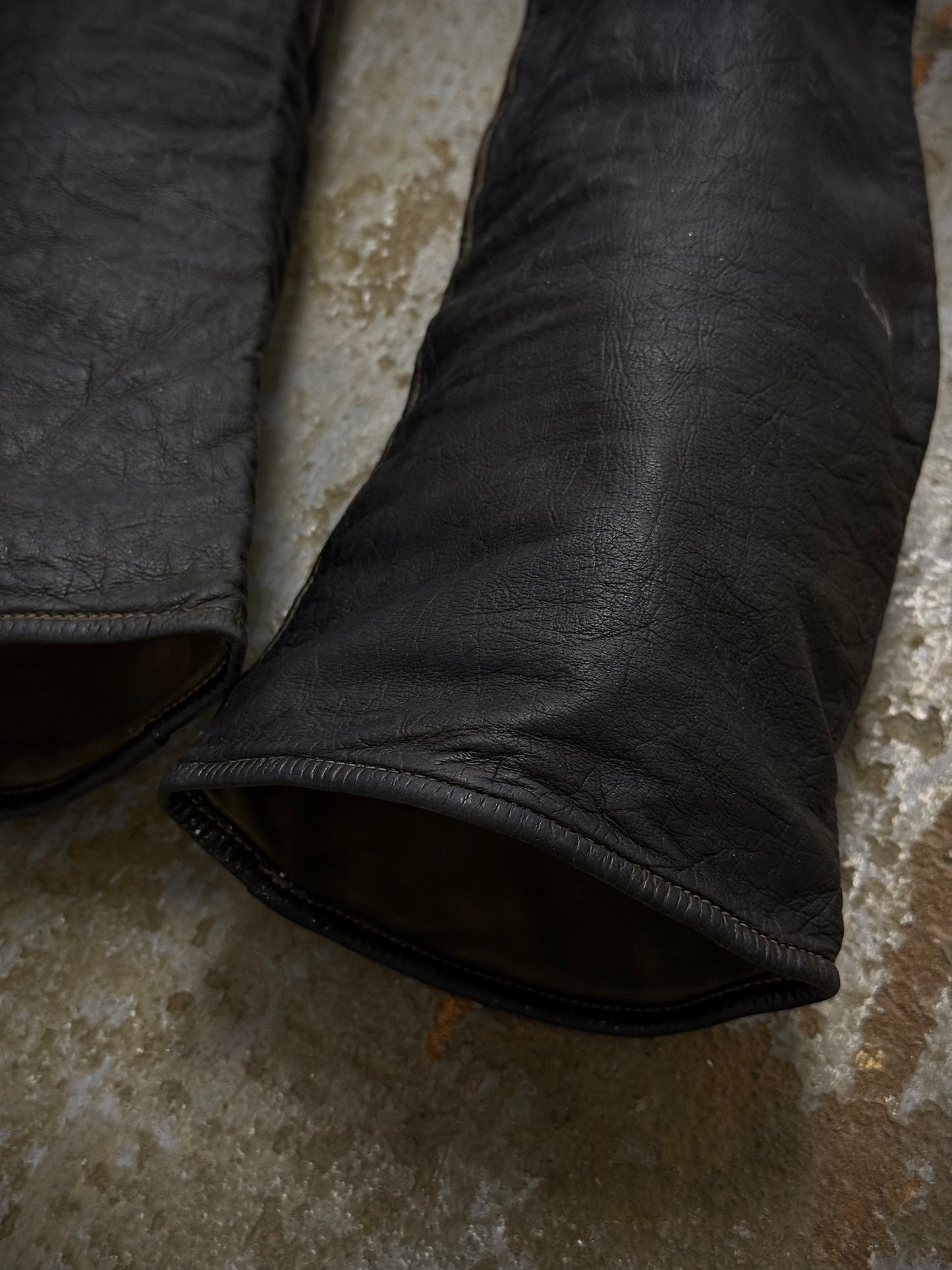 Carol Christian Poell Early 00s Elbow Length Kangaroo Leather Fingerless Gloves