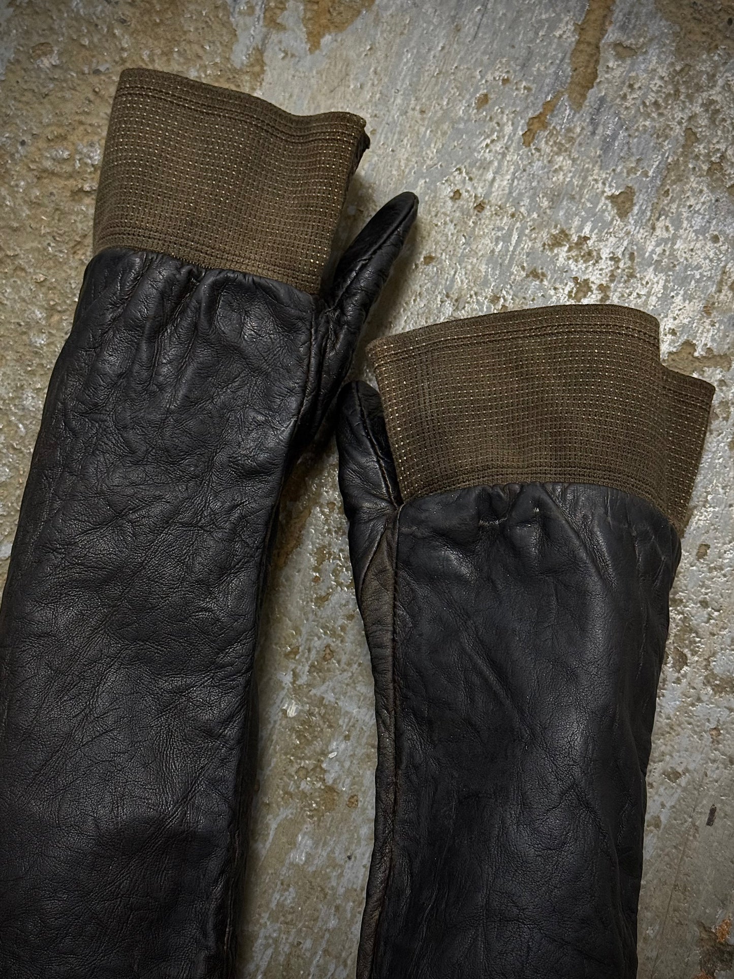 Carol Christian Poell Early 00s Elbow Length Kangaroo Leather Fingerless Gloves