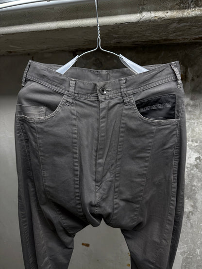 Julius_7 SS16 "sefiroth;" Grey Drop-crotch J-Cut 5oz Skinny Denim