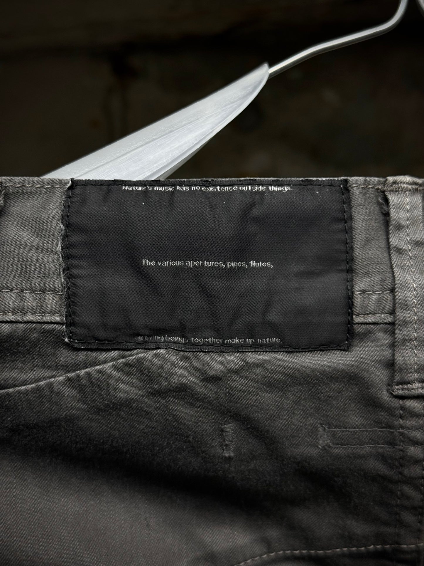 Julius_7 SS16 "sefiroth;" Grey Drop-crotch J-Cut 5oz Skinny Denim