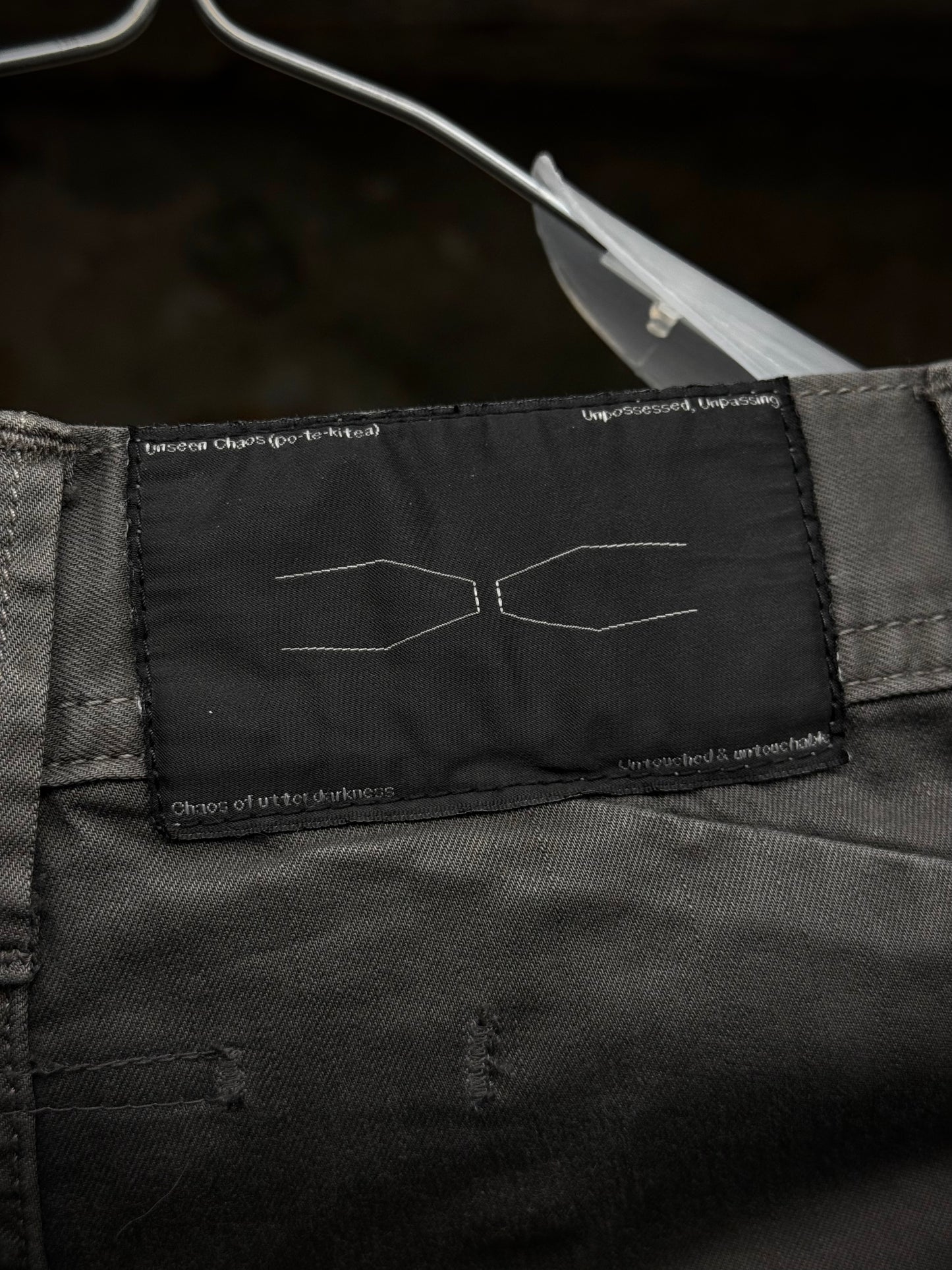 Julius_7 SS16 "sefiroth;" Grey Drop-crotch J-Cut 5oz Skinny Denim