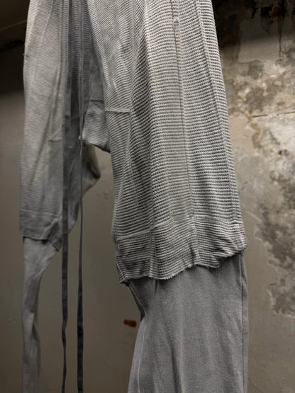 MA_Julius SS14 Dirty Grey Drop-crotch Double Layer Cotton Linen Sweatpants