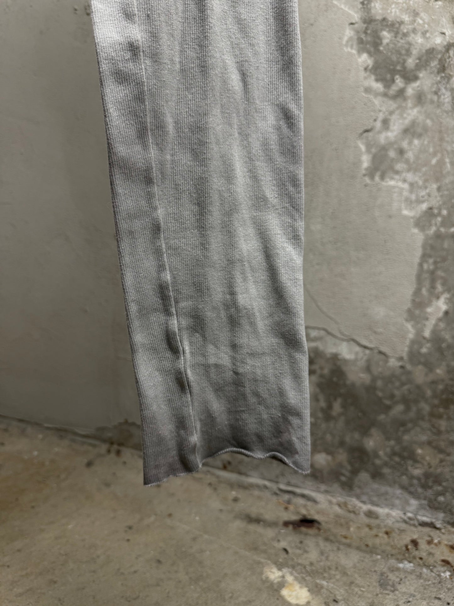 MA_Julius SS14 Dirty Grey Drop-crotch Double Layer Cotton Linen Sweatpants