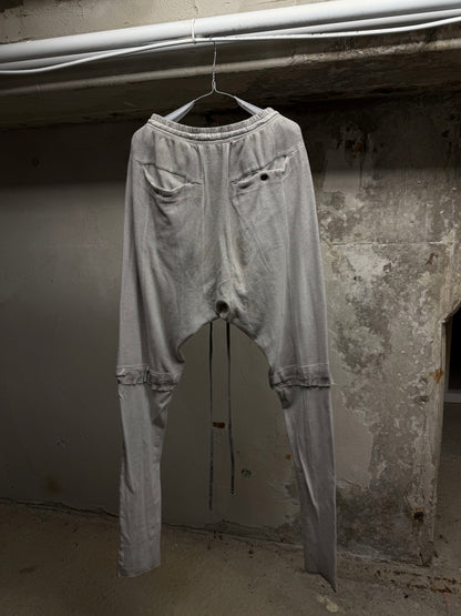 MA_Julius SS14 Dirty Grey Drop-crotch Double Layer Cotton Linen Sweatpants