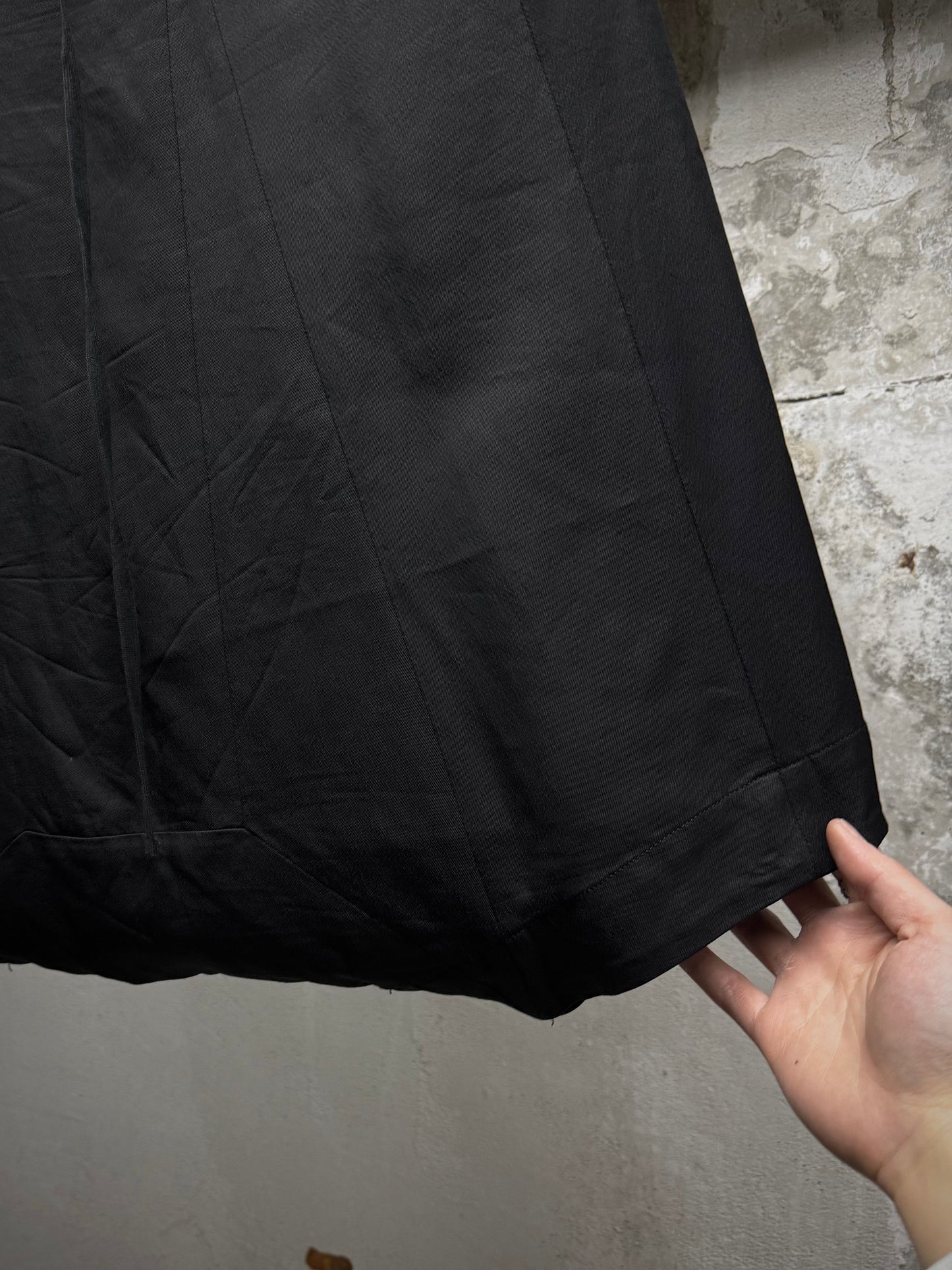 Julius_7 SS15 "prism;" Geometric Drop-crotch Viscose Pod Shorts