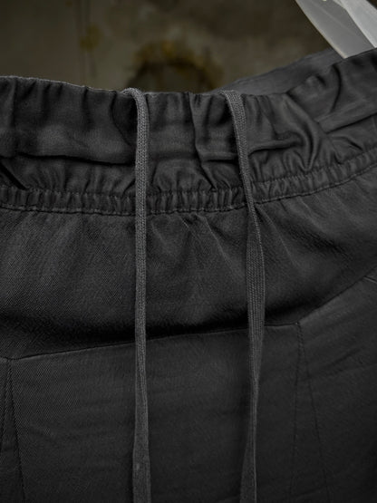 Julius_7 SS15 "prism;" Geometric Drop-crotch Viscose Pod Shorts