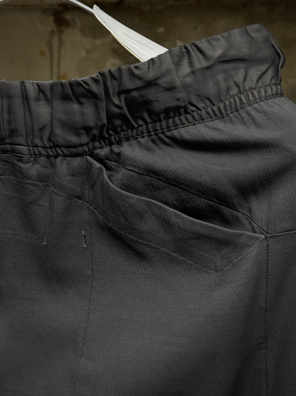 Julius_7 SS15 "prism;" Geometric Drop-crotch Viscose Pod Shorts