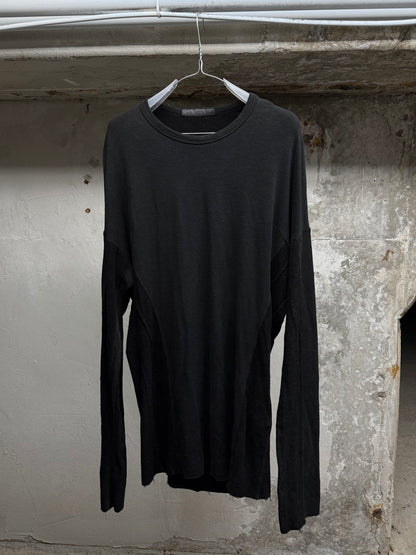 Julius_7 SS12 "edge;" Cupro Linen Multi Panel Long-sleeves
