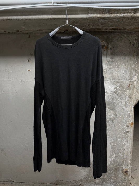 Julius_7 SS12 "edge;" Cupro Linen Multi Panel Long-sleeves