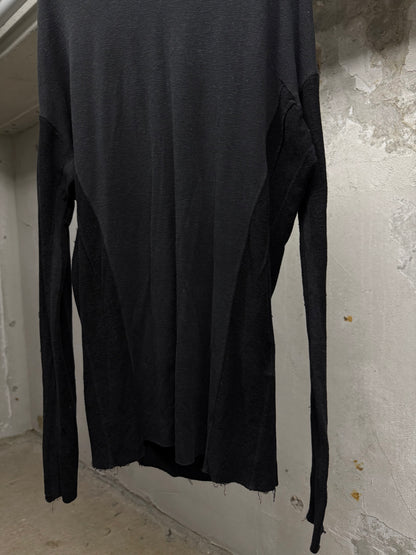 Julius_7 SS12 "edge;" Cupro Linen Multi Panel Long-sleeves