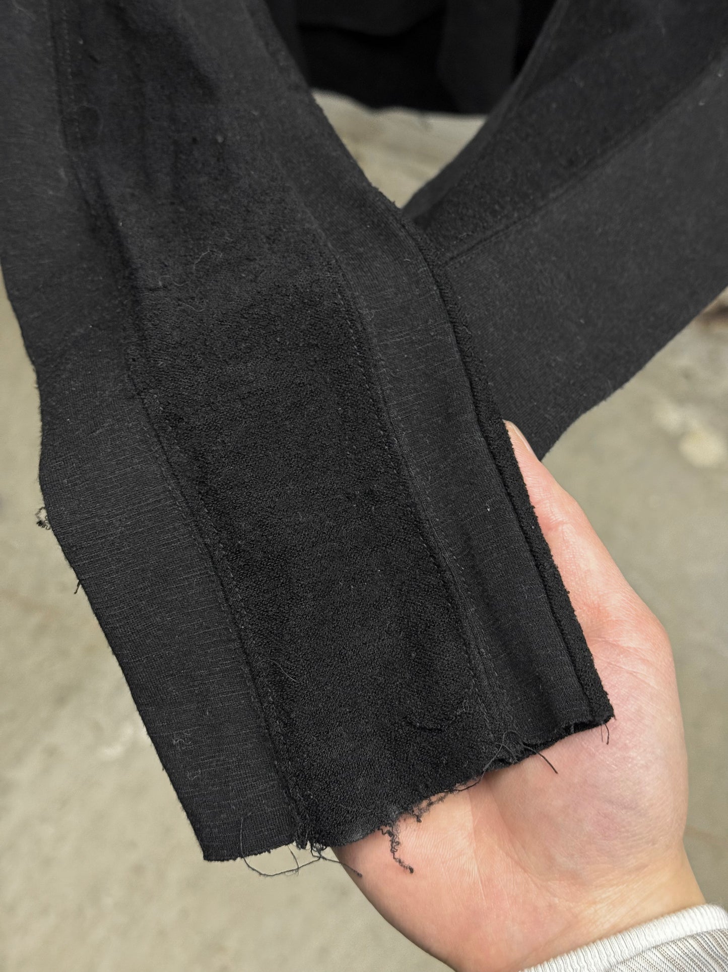 Julius_7 SS12 "edge;" Cupro Linen Multi Panel Long-sleeves