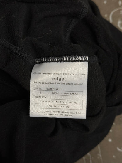 Julius_7 SS12 "edge;" Cupro Linen Multi Panel Long-sleeves