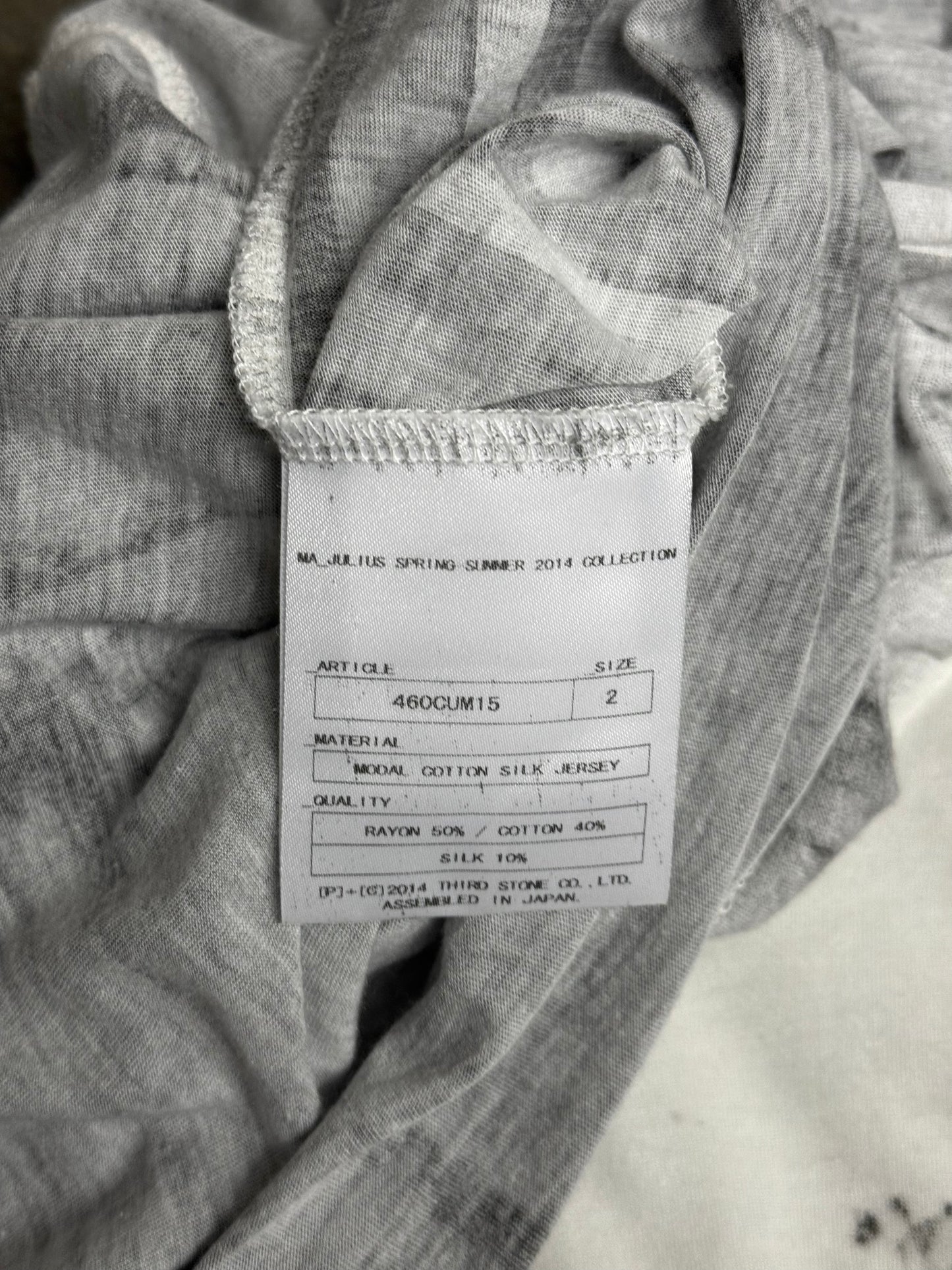 MA_Julius SS14 Modal Cotton Silk Jersey Graphic T-shirt