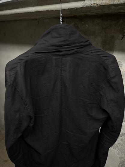 Julius_7 AW07 "UNTITLED;" Open Front Attached Scarf Long-sleeves