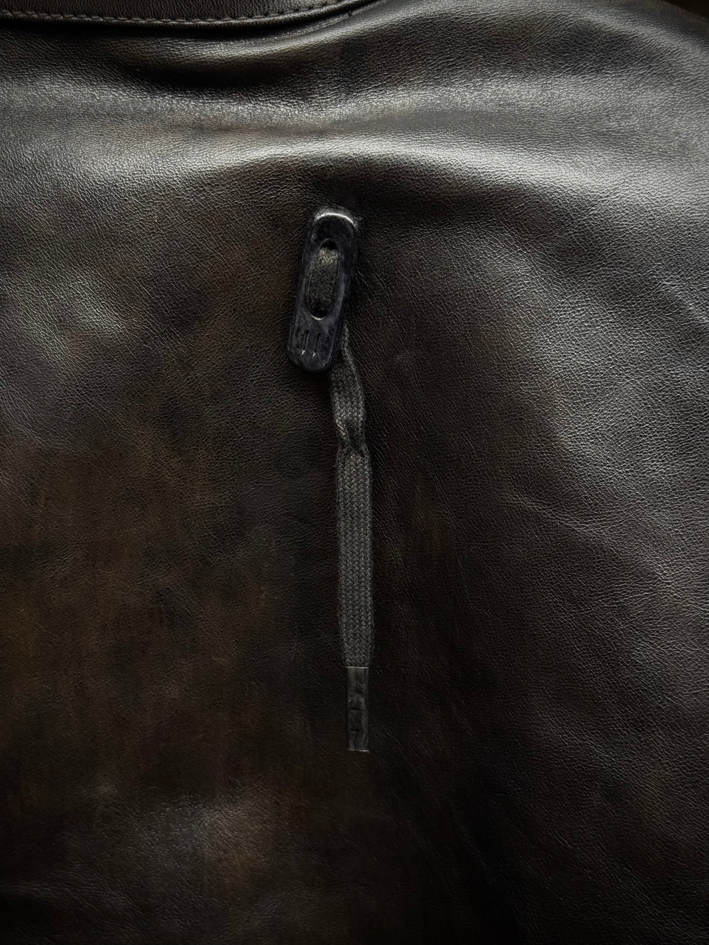 Boris Bidjan Saberi 2010s Overlock Dark Brown Horse Leather Shirt