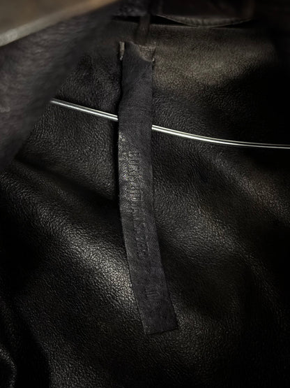 Boris Bidjan Saberi 2010s Overlock Dark Brown Horse Leather Shirt