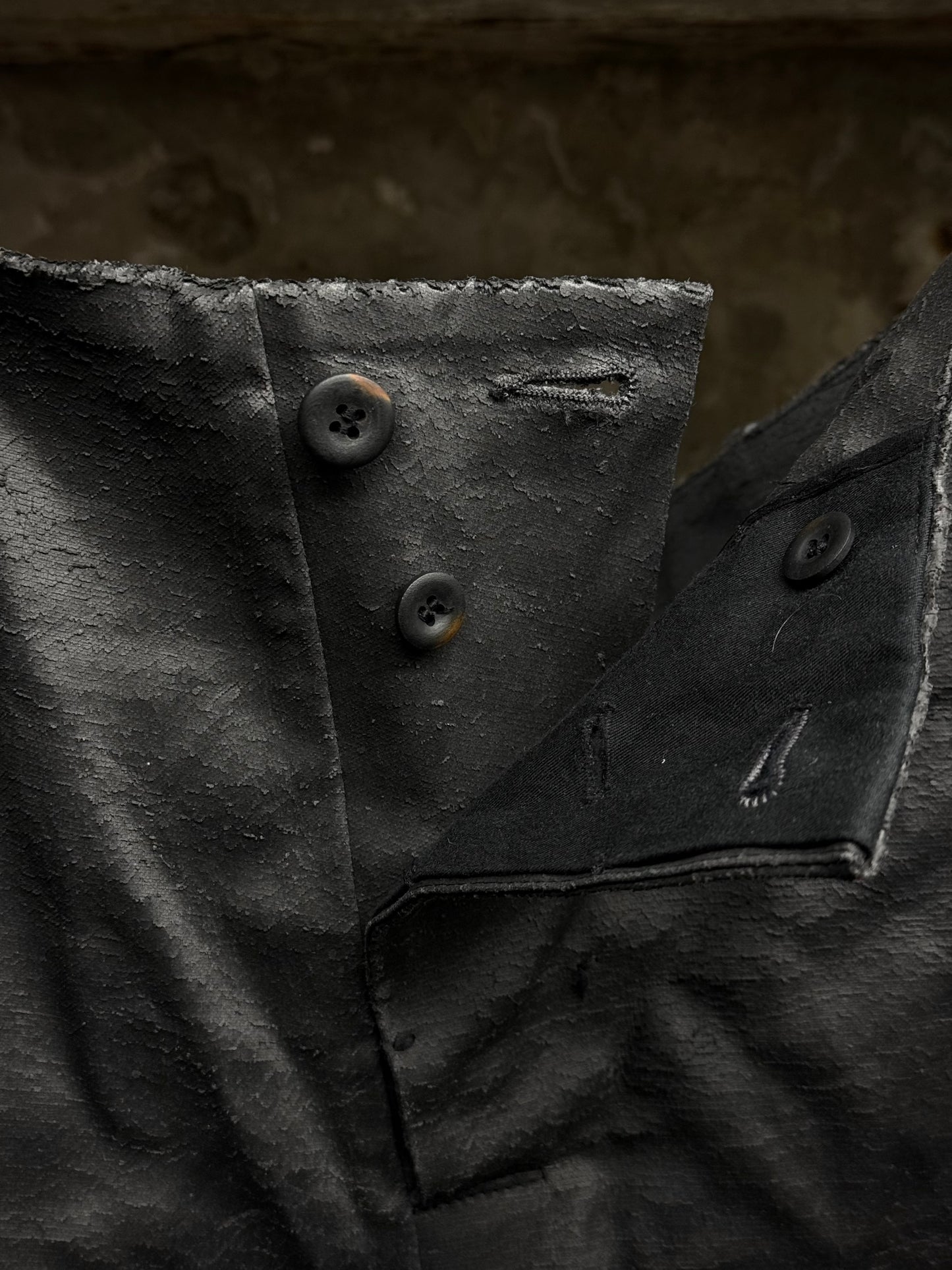 Lost & Found 2010s Textured Polyurethane Coated Denim