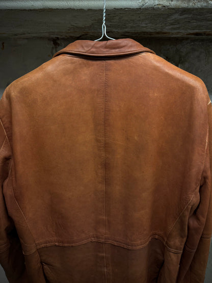 MiharaYasuhiro AW02 Over-dyed Distressed Sheepskin Leather Jacket