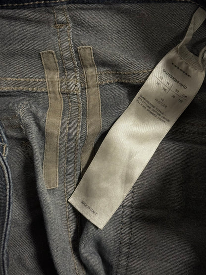 Rick Owens DRKSHDW SS19 "BABEL" HUSTLER 'Memphis Cut' Cargo Skinny Denim