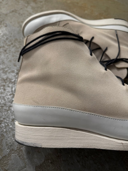 A. McDONALD SHOEMAKER x SONG FOR THE MUTE 2010s Beige Reverse Calf Leather Sneakerboot