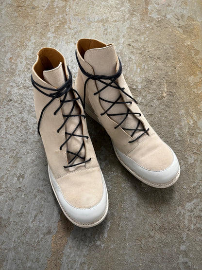 A. McDONALD SHOEMAKER x SONG FOR THE MUTE 2010s Beige Reverse Calf Leather Sneakerboot