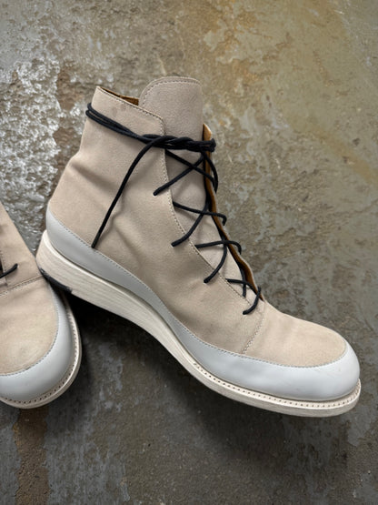 A. McDONALD SHOEMAKER x SONG FOR THE MUTE 2010s Beige Reverse Calf Leather Sneakerboot