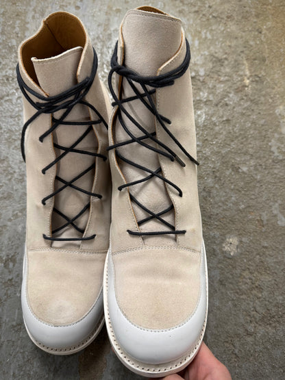 A. McDONALD SHOEMAKER x SONG FOR THE MUTE 2010s Beige Reverse Calf Leather Sneakerboot