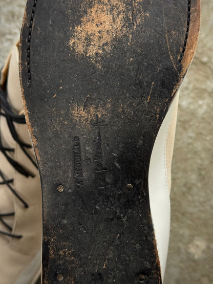 A. McDONALD SHOEMAKER x SONG FOR THE MUTE 2010s Beige Reverse Calf Leather Sneakerboot