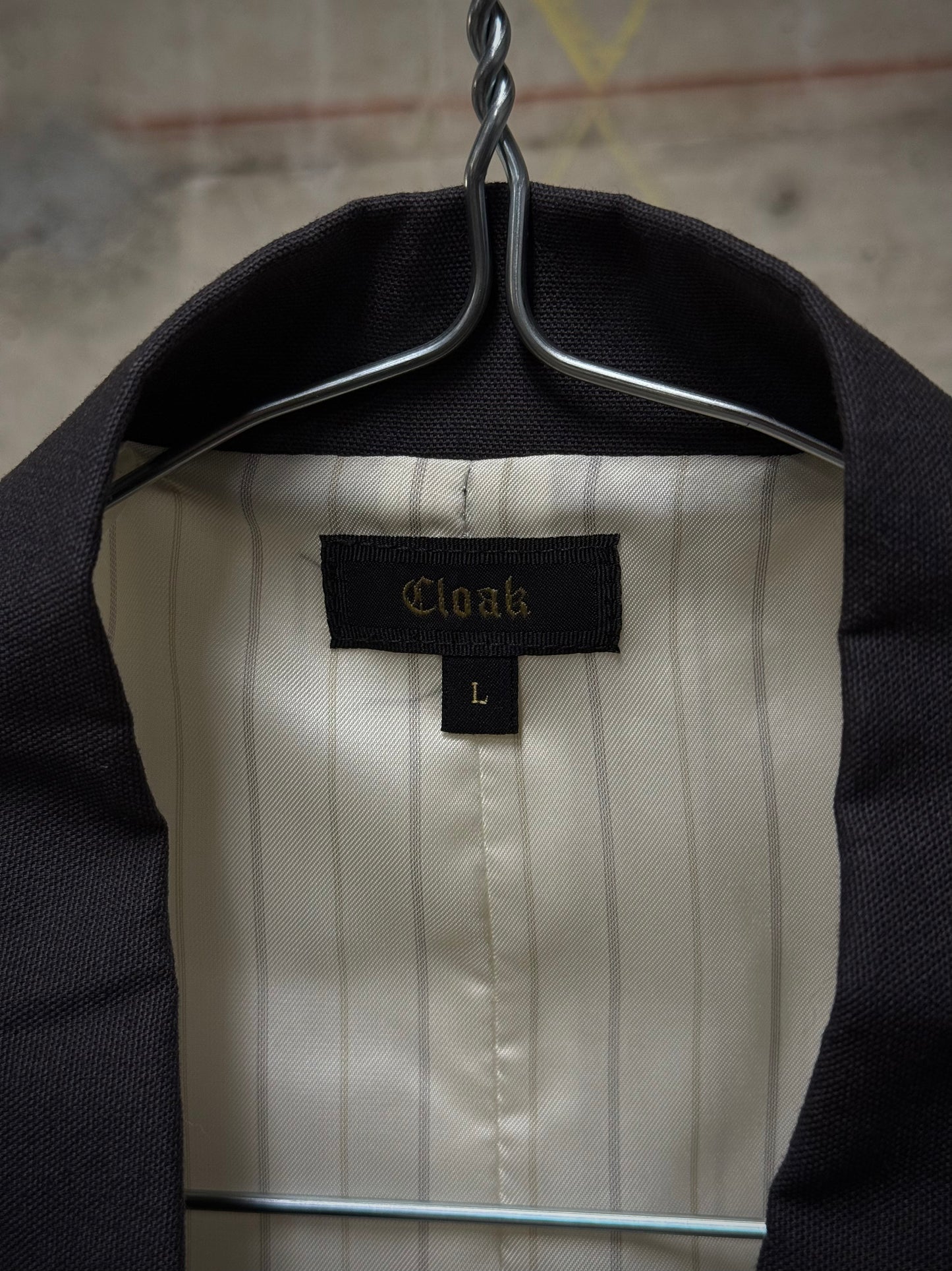 Cloak Early 00s Grey Back Corset Pinstripe Vest