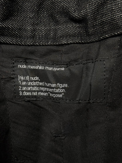 nude:masahiko maruyama Early 00s Deconstructed Double-waisted Cropped Denim