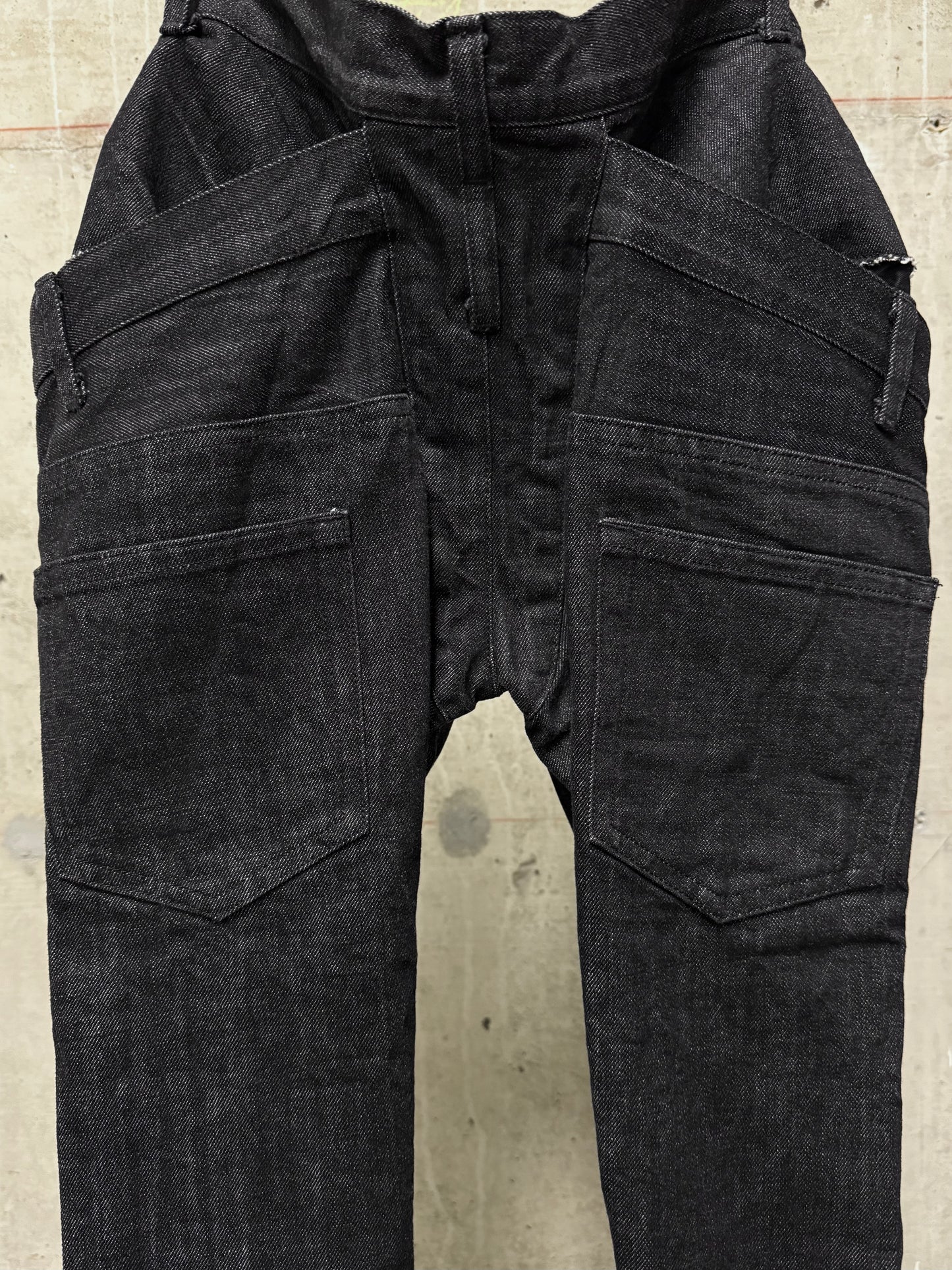 nude:masahiko maruyama Early 00s Deconstructed Double-waisted Cropped Denim