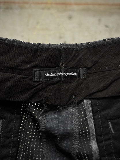 NICOLAS ANDREAS TARALIS Early 00s Laser Cut Slim-fit Dress Pants