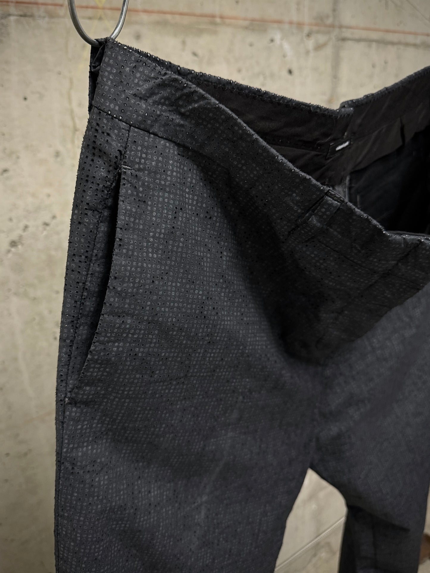 NICOLAS ANDREAS TARALIS Early 00s Laser Cut Slim-fit Dress Pants