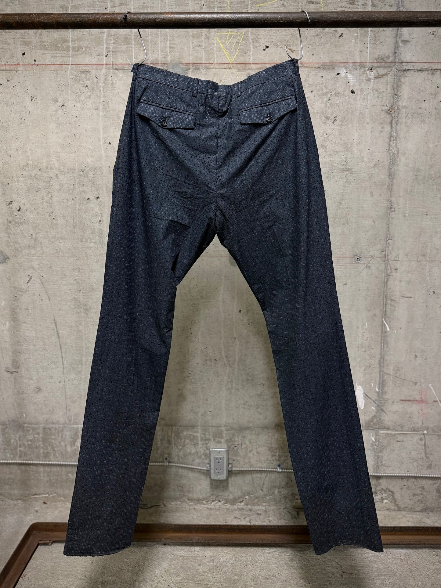 NICOLAS ANDREAS TARALIS Early 00s Laser Cut Slim-fit Dress Pants