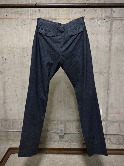 NICOLAS ANDREAS TARALIS Early 00s Laser Cut Slim-fit Dress Pants