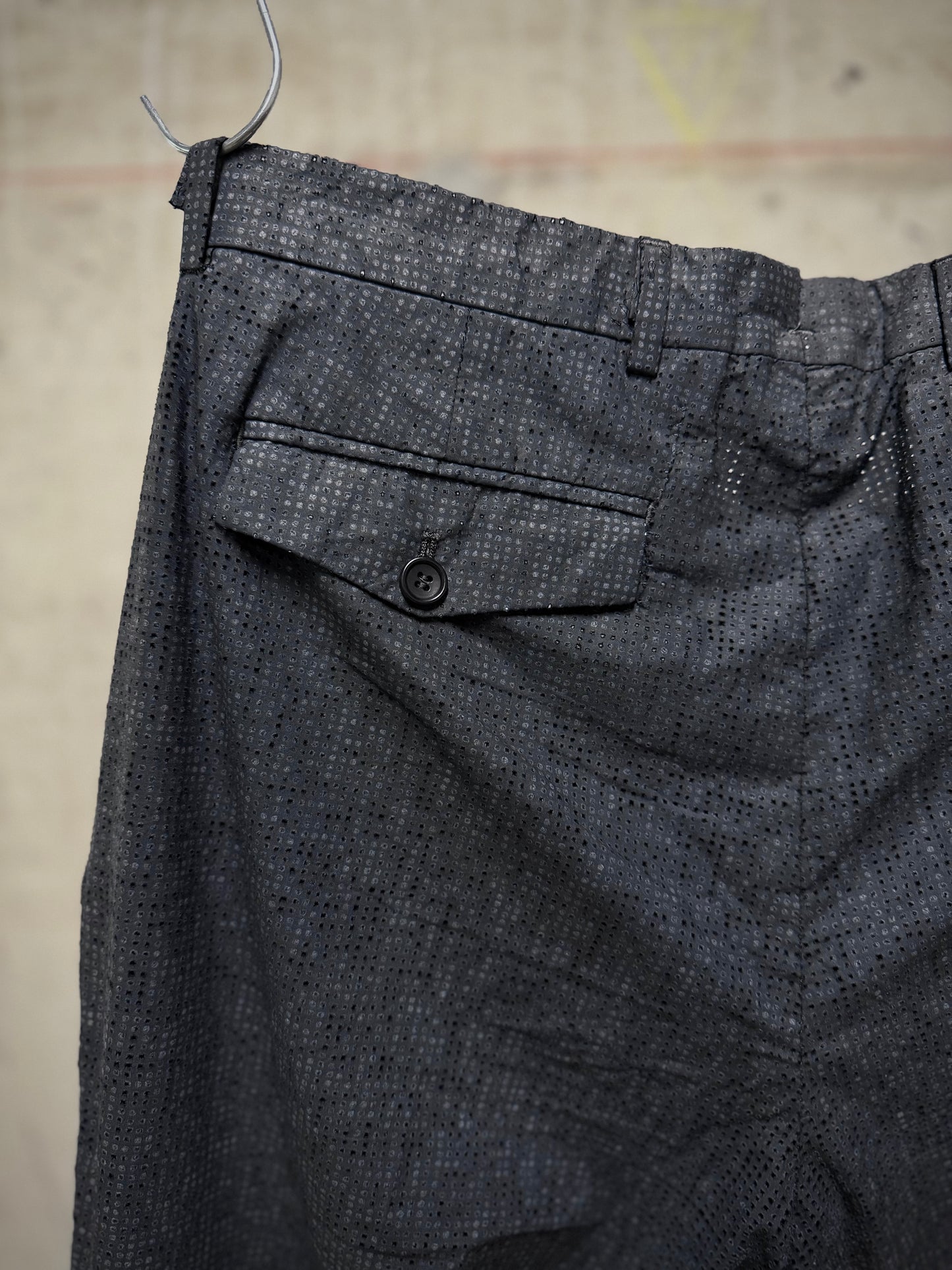 NICOLAS ANDREAS TARALIS Early 00s Laser Cut Slim-fit Dress Pants
