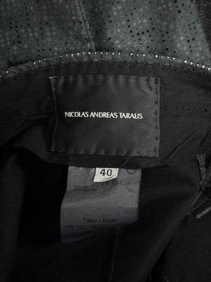 NICOLAS ANDREAS TARALIS Early 00s Laser Cut Slim-fit Dress Pants