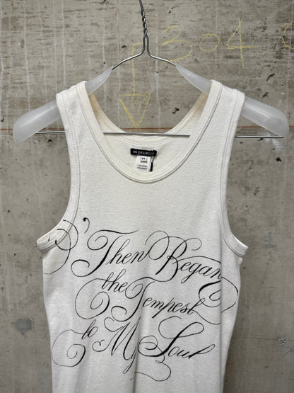 Ann Demeulemeester SS20 White 'Tempest' Print Tank Top