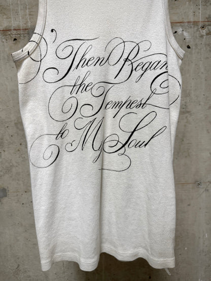 Ann Demeulemeester SS20 White 'Tempest' Print Tank Top