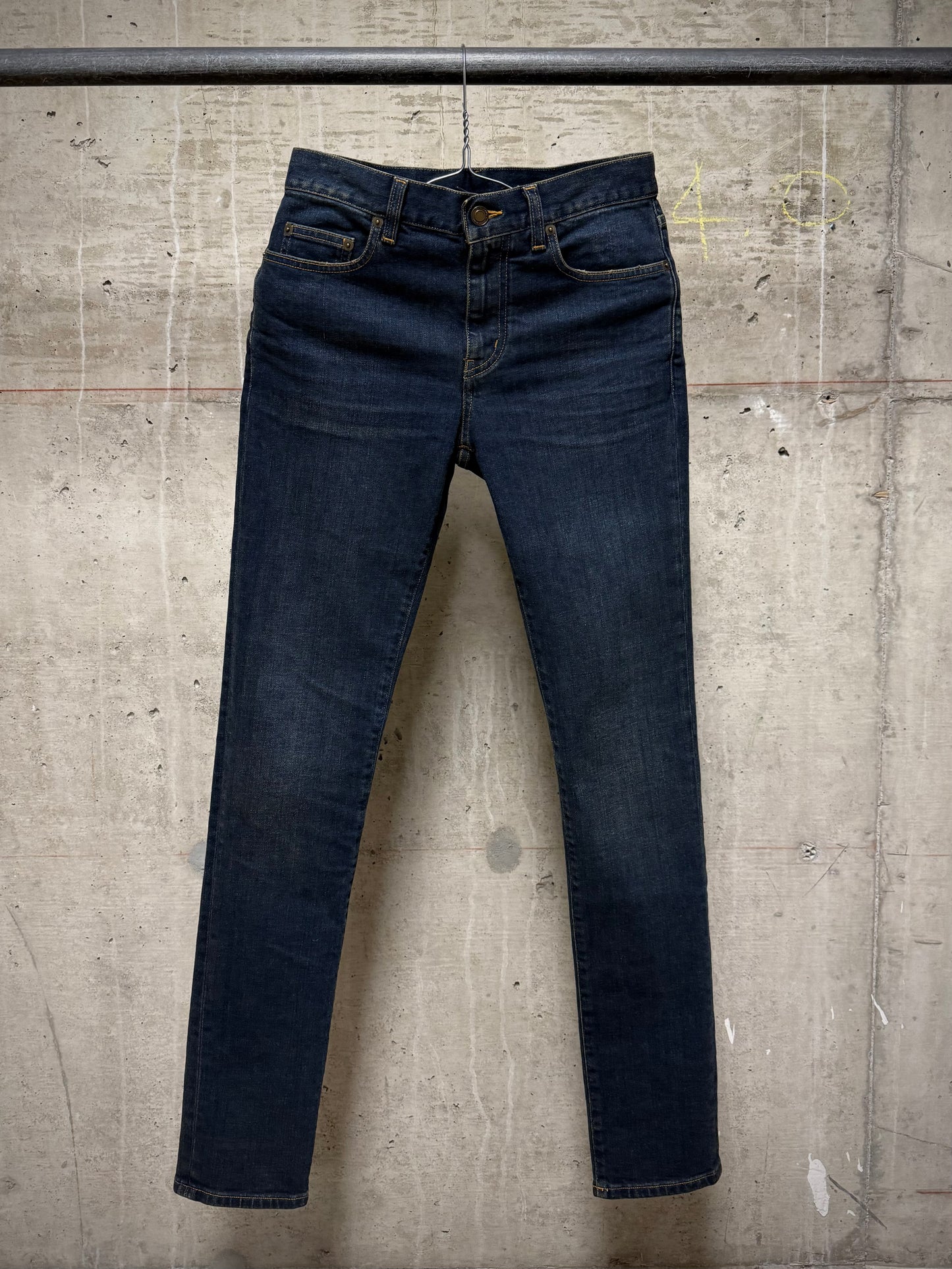 Saint Laurent Paris by Hedi Slimane AW2015 'D02' Dark Blue Skinny Denim