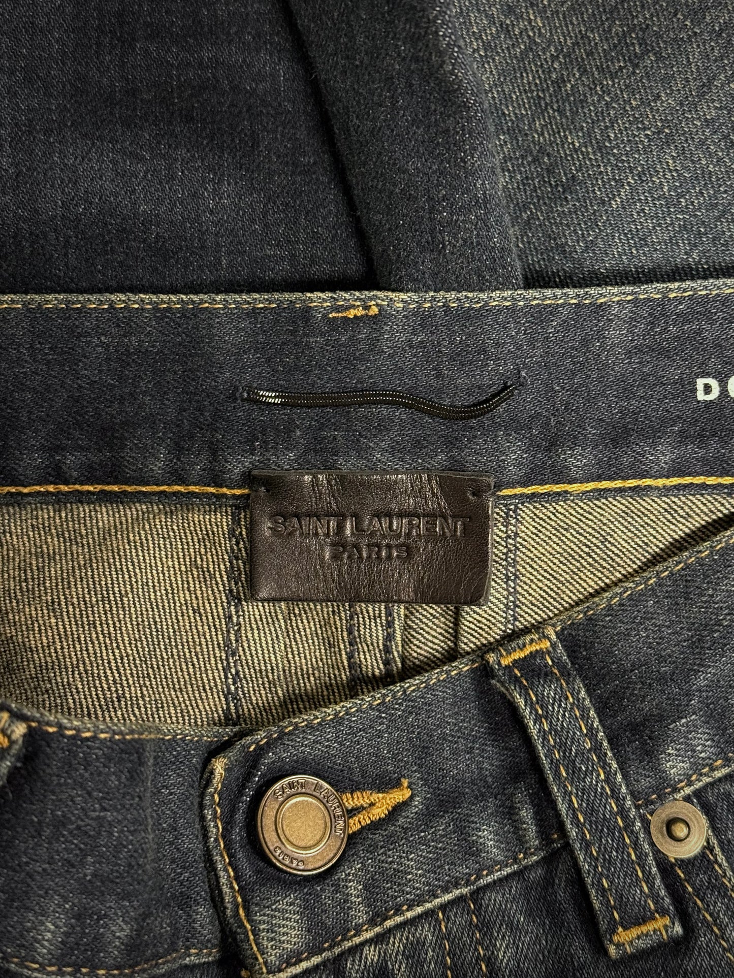 Saint Laurent Paris by Hedi Slimane AW2015 'D02' Dark Blue Skinny Denim