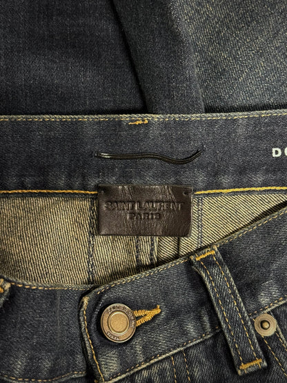 Saint Laurent Paris by Hedi Slimane AW2015 'D02' Dark Blue Skinny Denim