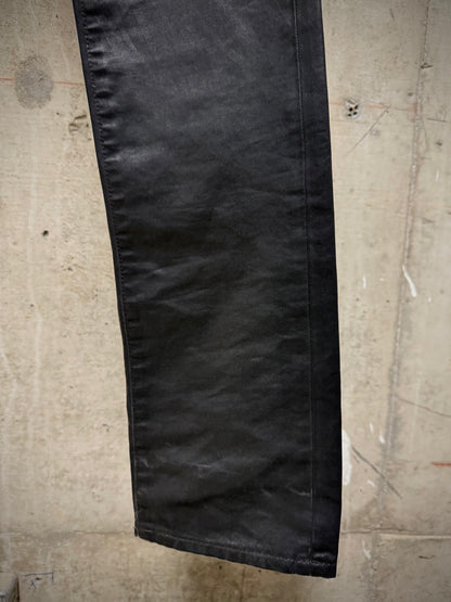 DIOR HOMME by Kris Van Assche AW08 Black Waxed Cotton Skinny Denim