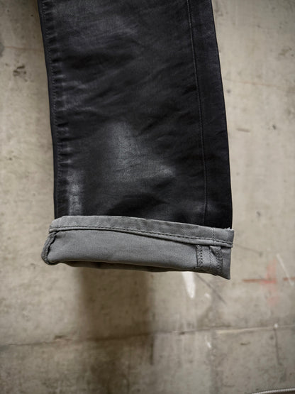 DIOR HOMME by Kris Van Assche AW08 Black Waxed Cotton Skinny Denim